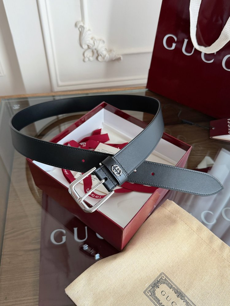 Gucci 송아지 가죽 입체 GG 하드웨어 벨트 001-285985