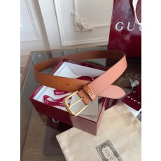 Gucci 브라운 송아지가죽 사각 버클 벨트 001-285986