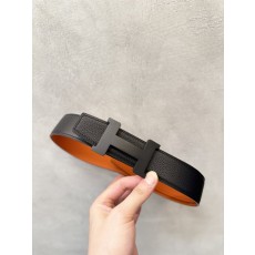 매트 블랙 H 버클 양면 벨트 001-286022
