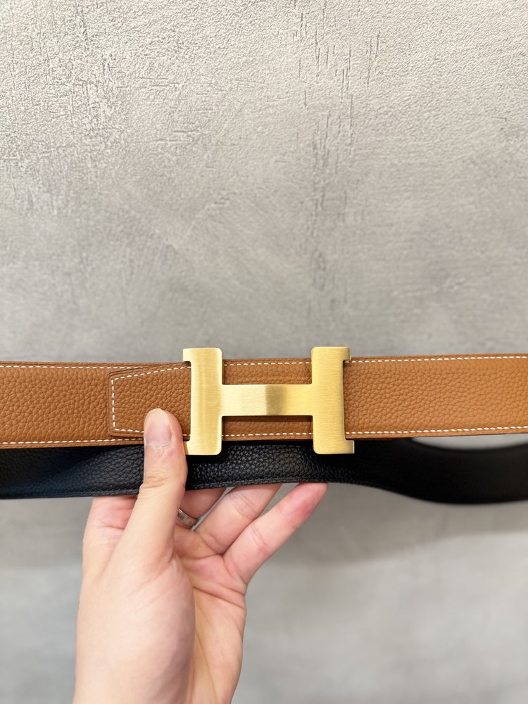양면 벨트 무광 금장 버클 블랙/브라운 001-286023