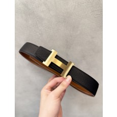 양면 벨트 무광 금장 버클 블랙/브라운 001-286023