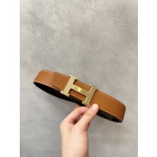 격자무늬 미러 H 버클 양면 착용 벨트 001-286029