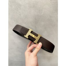 격자무늬 미러 H 버클 벨트 001-286030