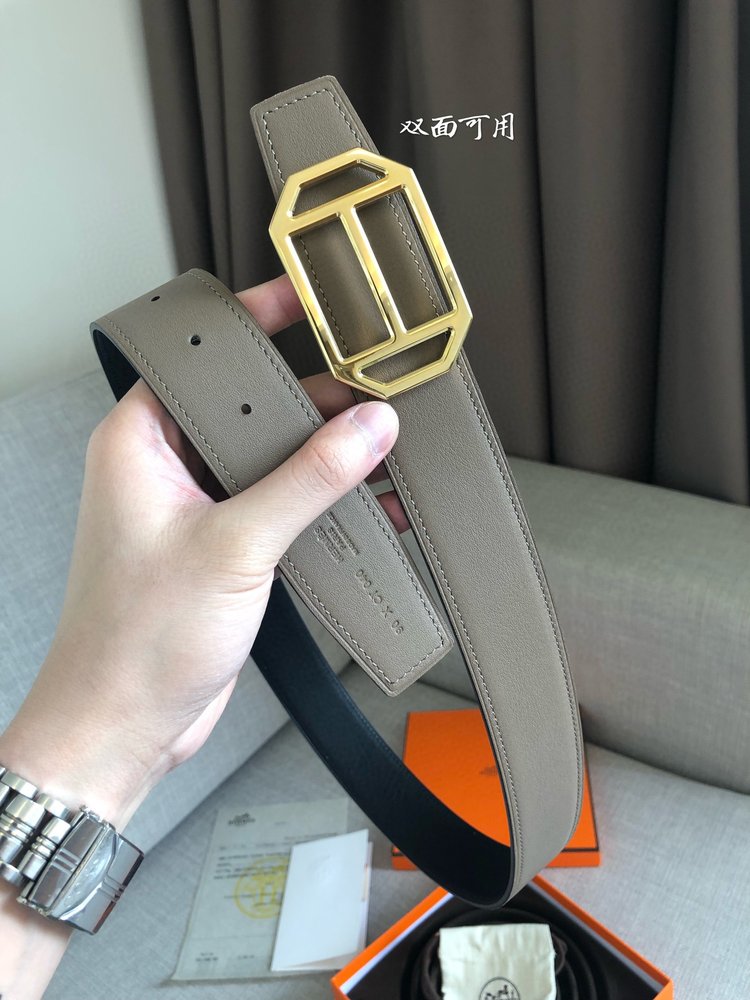 에르메스 양면 소가죽 벨트 38mm 001-286048