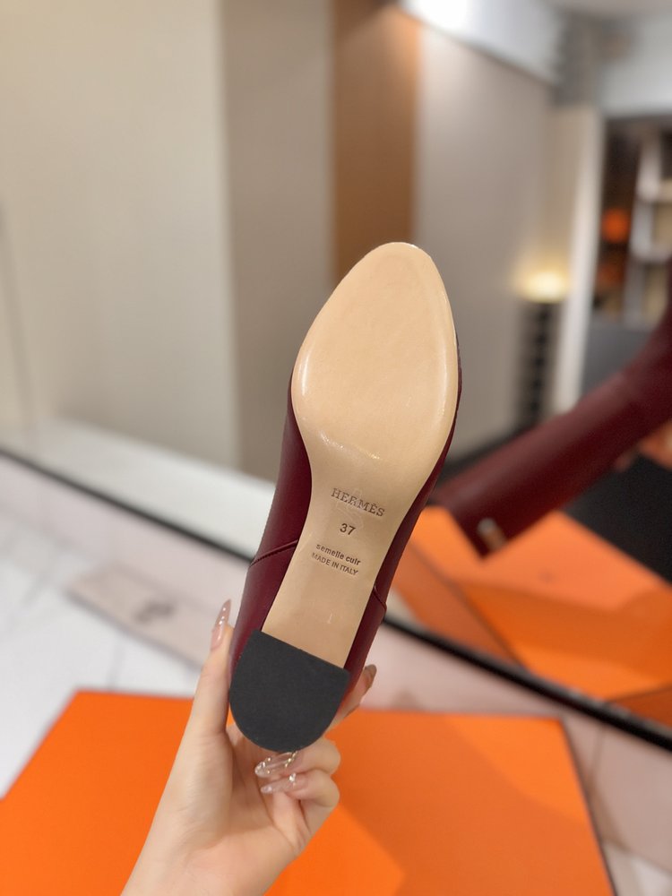 에르메스 점핑 블랙 락 버클 하이부츠 001-286059