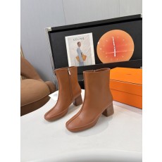 에르메스 빈티지 미니멀 청키힐 앵클부츠 001-286108