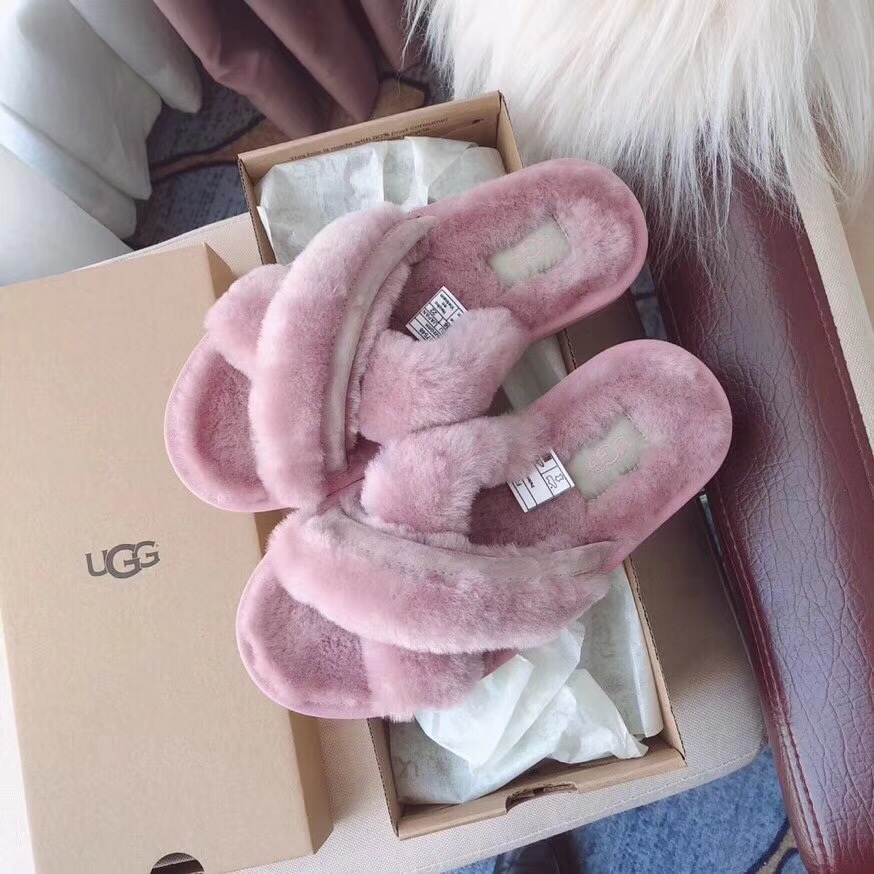 UGG 가을 신상 크로스 스트랩 울 슬리퍼 001-286119