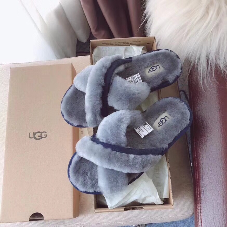 UGG 가을 신상 크로스 스트랩 울 슬리퍼 001-286119