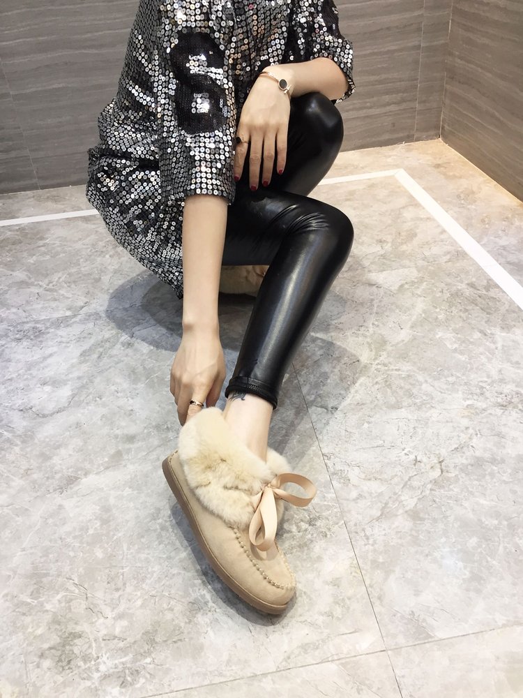 UGG 한정판 토끼털 깃털 양모 여성 부츠 001-286148