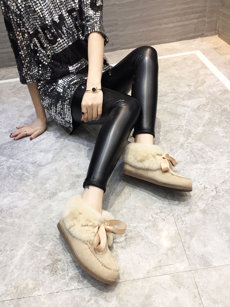 UGG 한정판 토끼털 깃털 양모 여성 부츠 001-286148