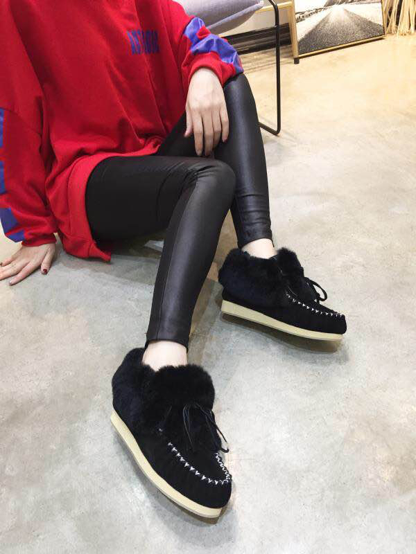 OZWEAR UGG 모피 일체 스노우 부츠 001-286155