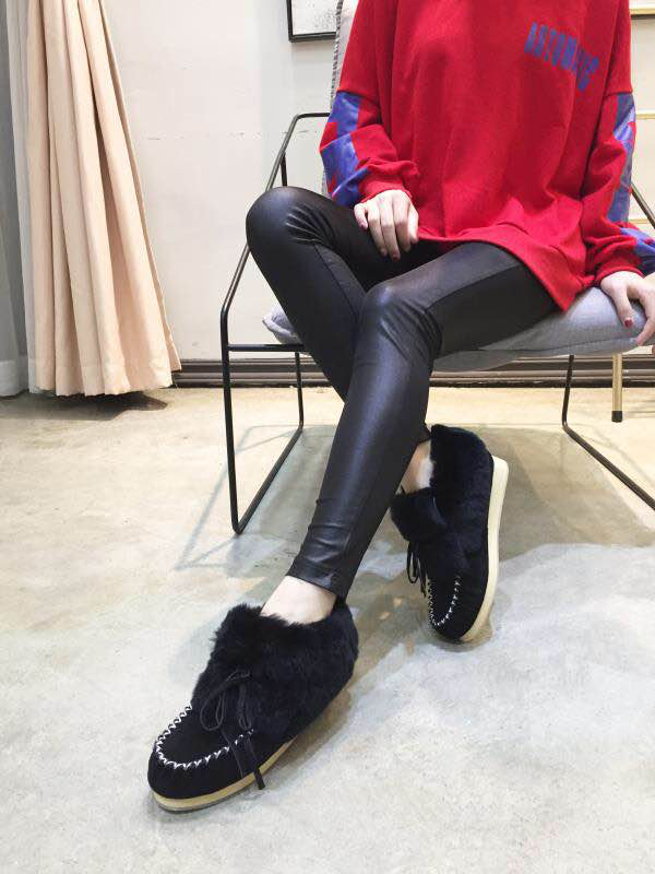 OZWEAR UGG 모피 일체 스노우 부츠 001-286155
