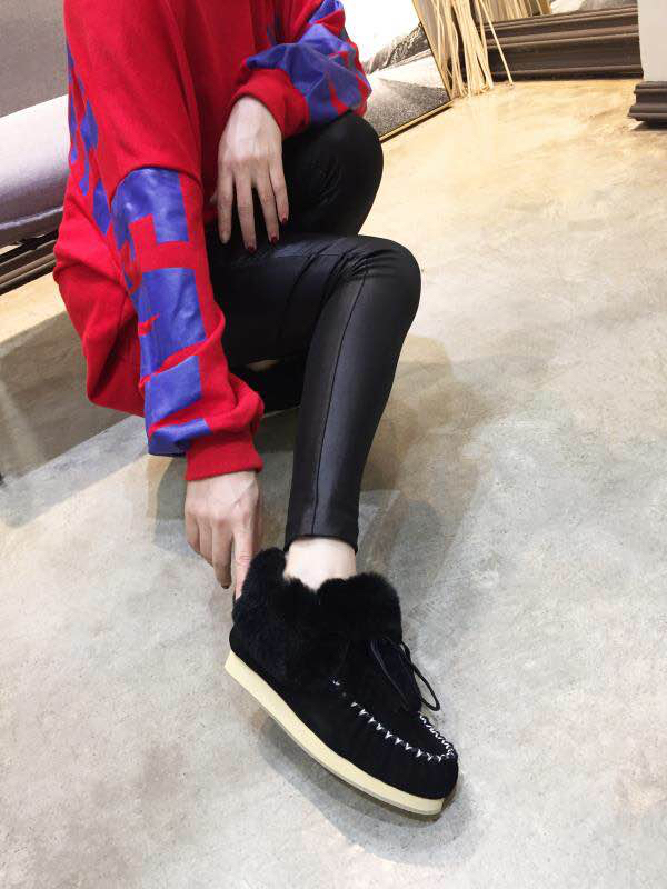 OZWEAR UGG 모피 일체 스노우 부츠 001-286155