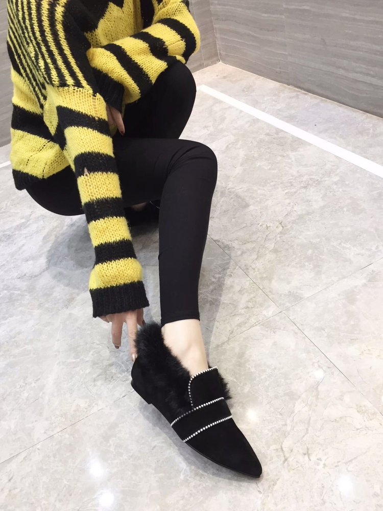 UGG 뾰족한 털신발 따뜻한 양모 001-286157