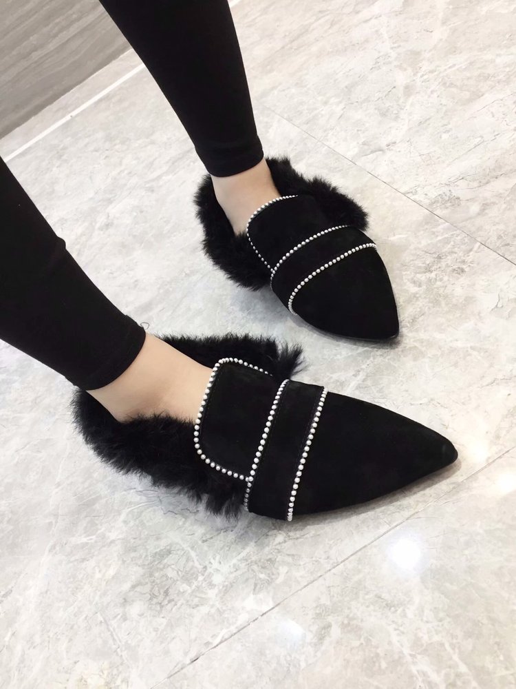 UGG 뾰족한 털신발 따뜻한 양모 001-286157