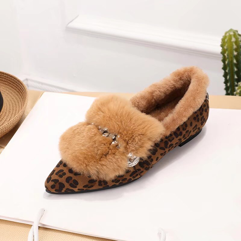 UGG 토끼털 크리스탈 플랫슈즈 001-286158