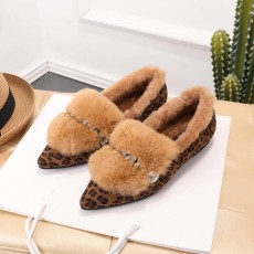 UGG 토끼털 크리스탈 플랫슈즈 001-286158