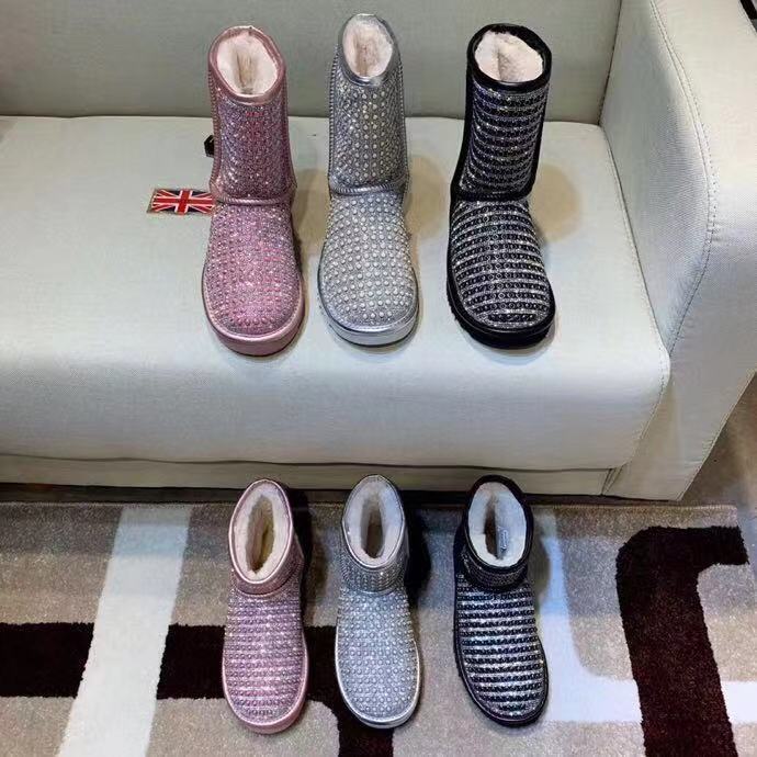 UGG 진주 크리스탈 양모 원피스 스노우 부츠 001-286173