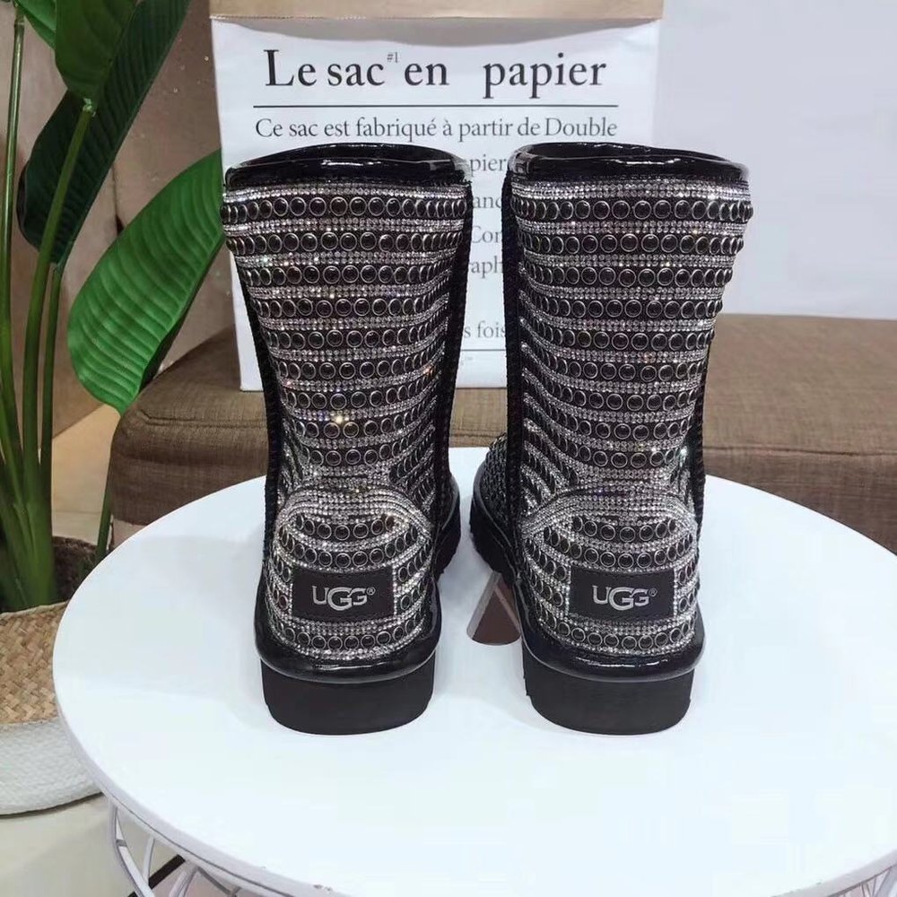 UGG 진주 크리스탈 양모 원피스 스노우 부츠 001-286173