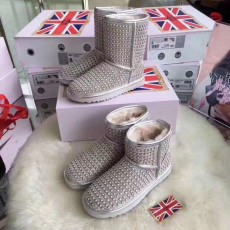 UGG 진주 라인석 양털 스노우부츠 001-286178