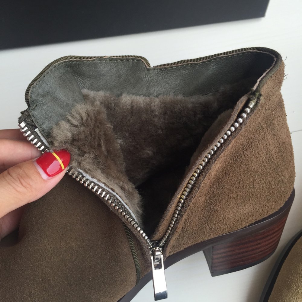 UGG 가죽 양털 스노우 부츠 001-286190