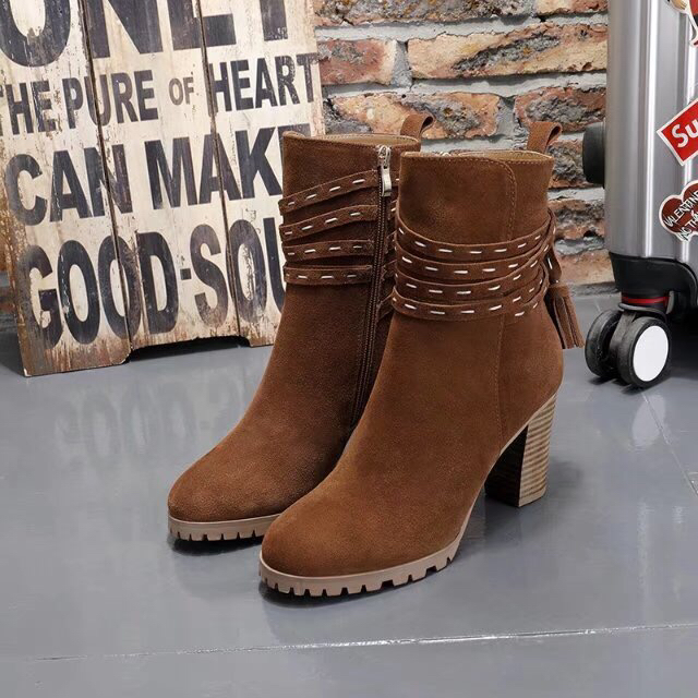 UGG 여성 부츠 힐 8.5cm 마크 라인 양모 원피 001-286192