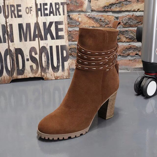 UGG 여성 부츠 힐 8.5cm 마크 라인 양모 원피 001-286192