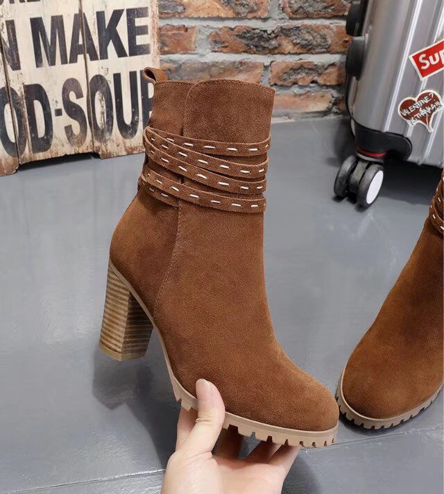 UGG 여성 부츠 힐 8.5cm 마크 라인 양모 원피 001-286192