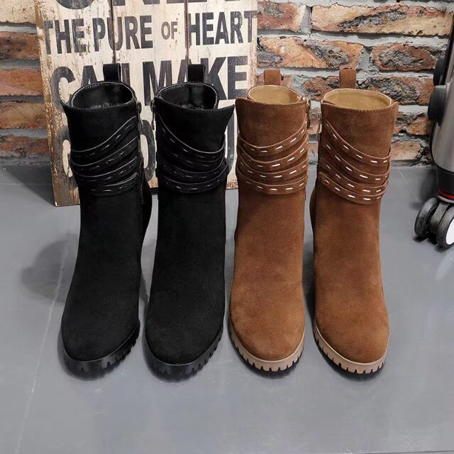 UGG 여성 하이힐 부츠 마크라메 라인 보온 001-286193
