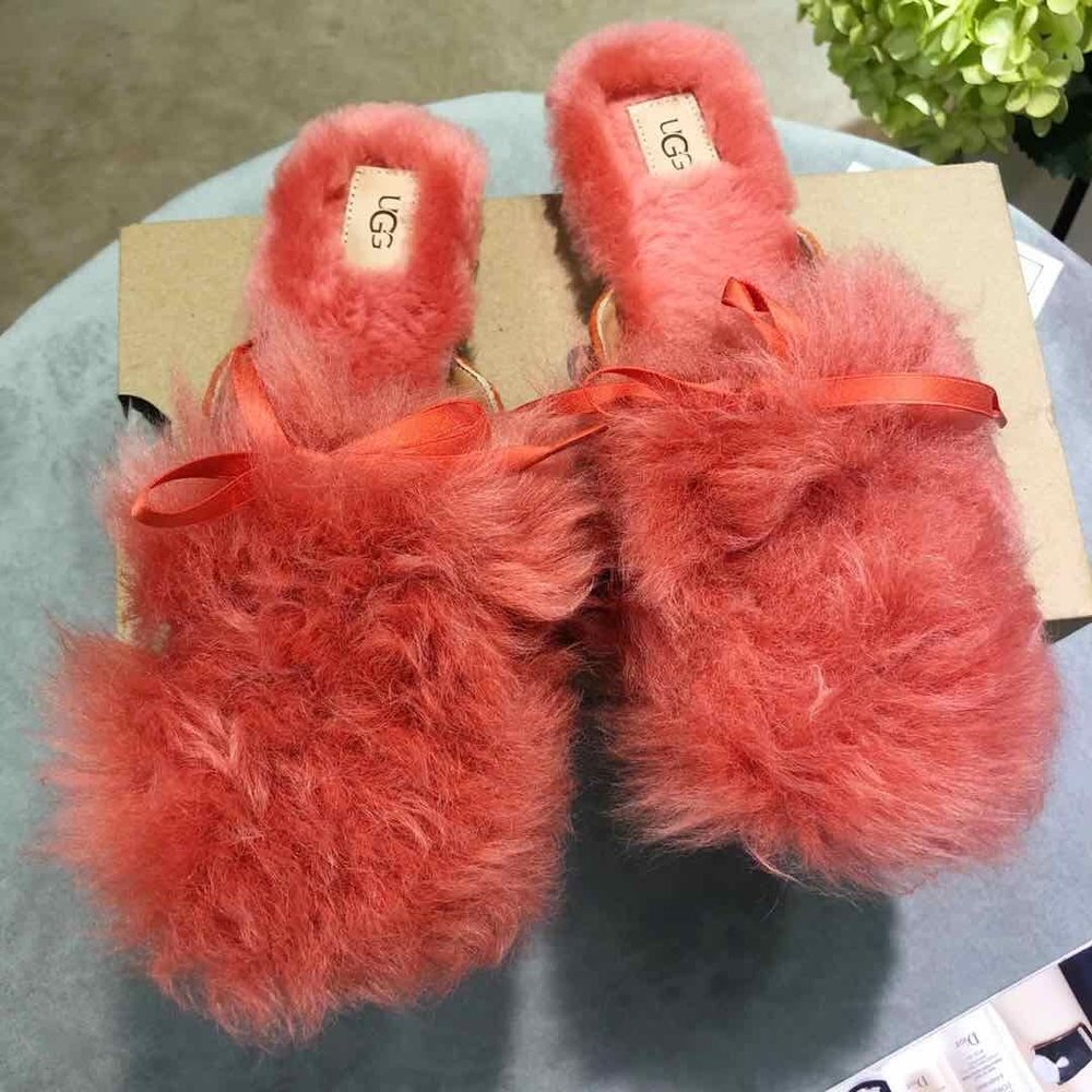 UGG 샤언 퍼 슬리퍼 여성 플랫 001-286235
