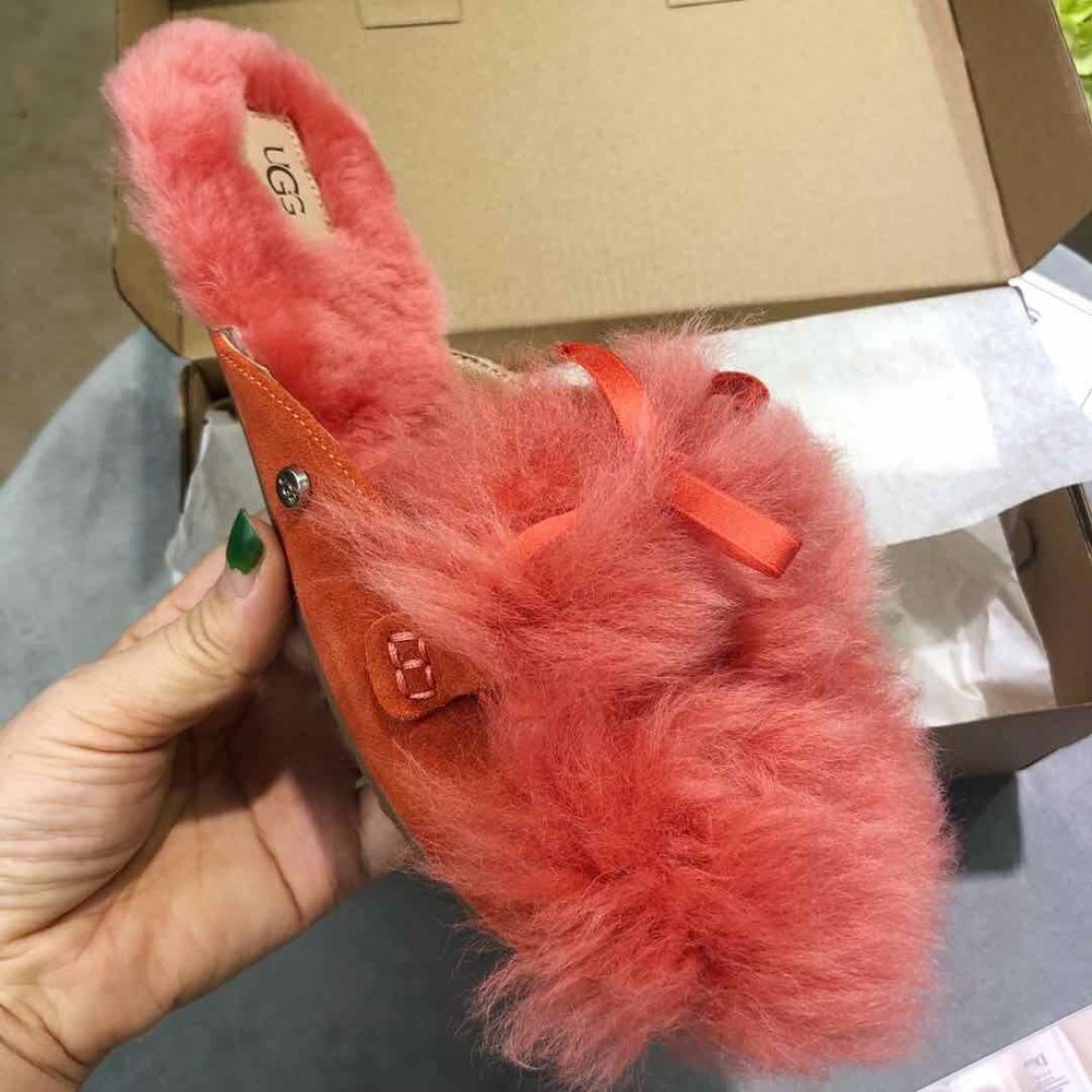 UGG 샤언 퍼 슬리퍼 여성 플랫 001-286235