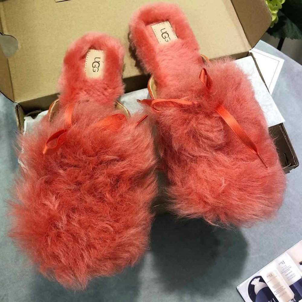 UGG 샤언 퍼 슬리퍼 여성 플랫 001-286235