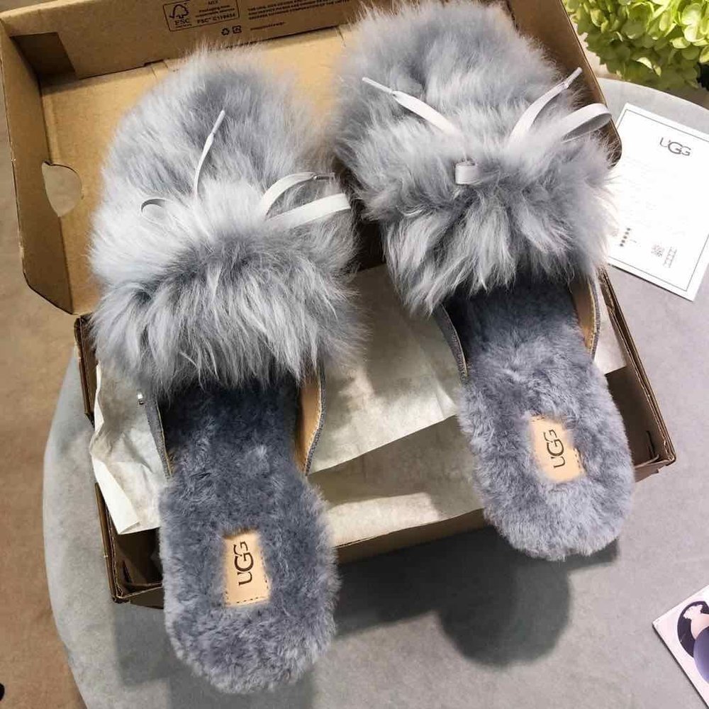 UGG 샤언 털버전 여성 슬리퍼 001-286238