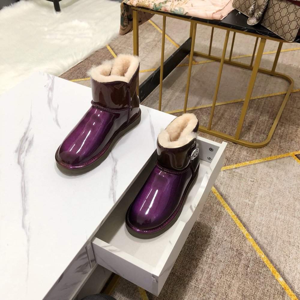 UGG 여성 메탈 카멜레온 실크 양모 신발 001-286294