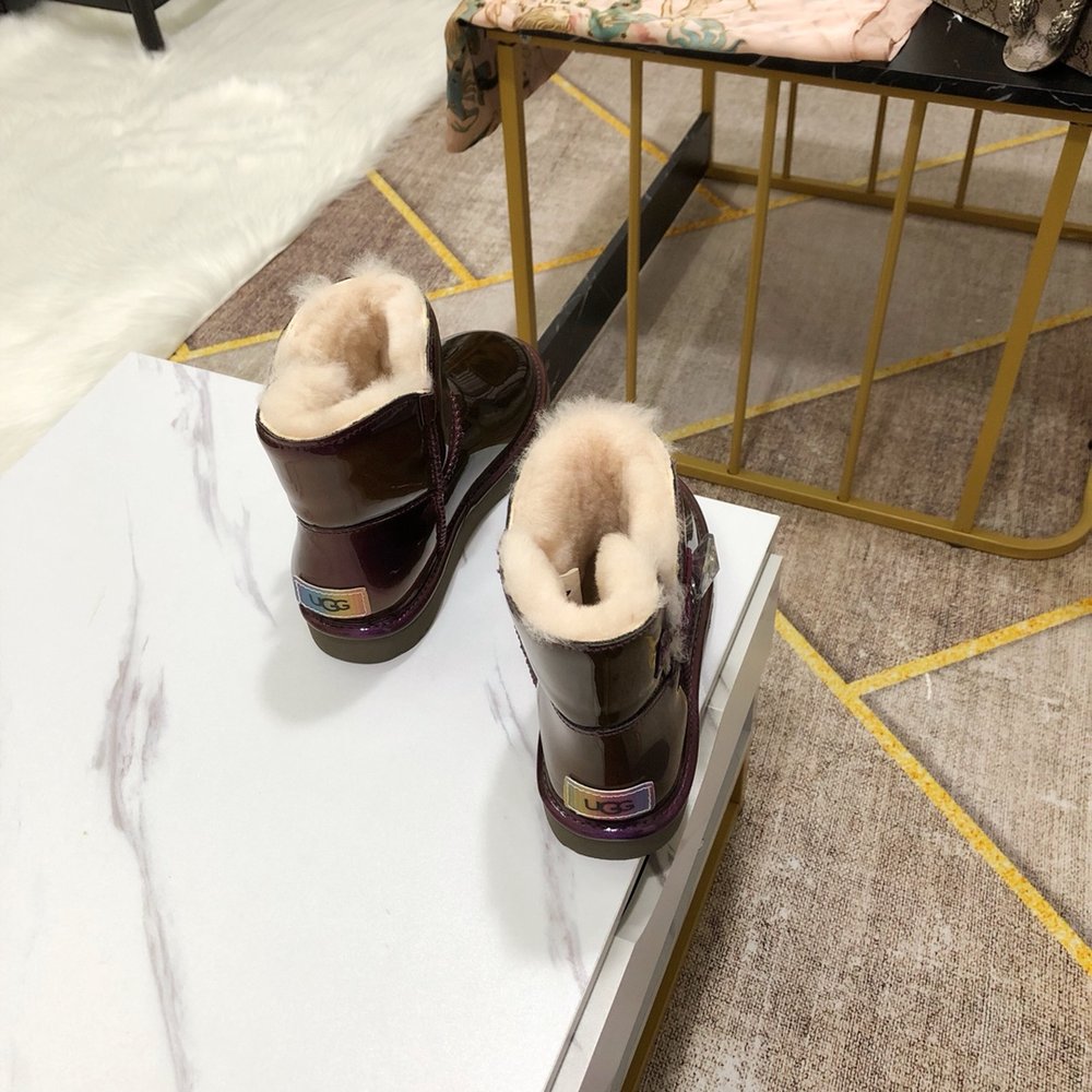 UGG 여성 메탈 카멜레온 실크 양모 신발 001-286294