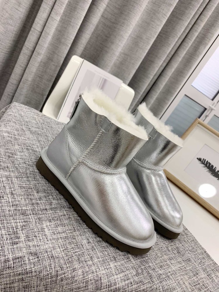 UGG 가죽 퍼 원피스 여성 부츠 001-286332
