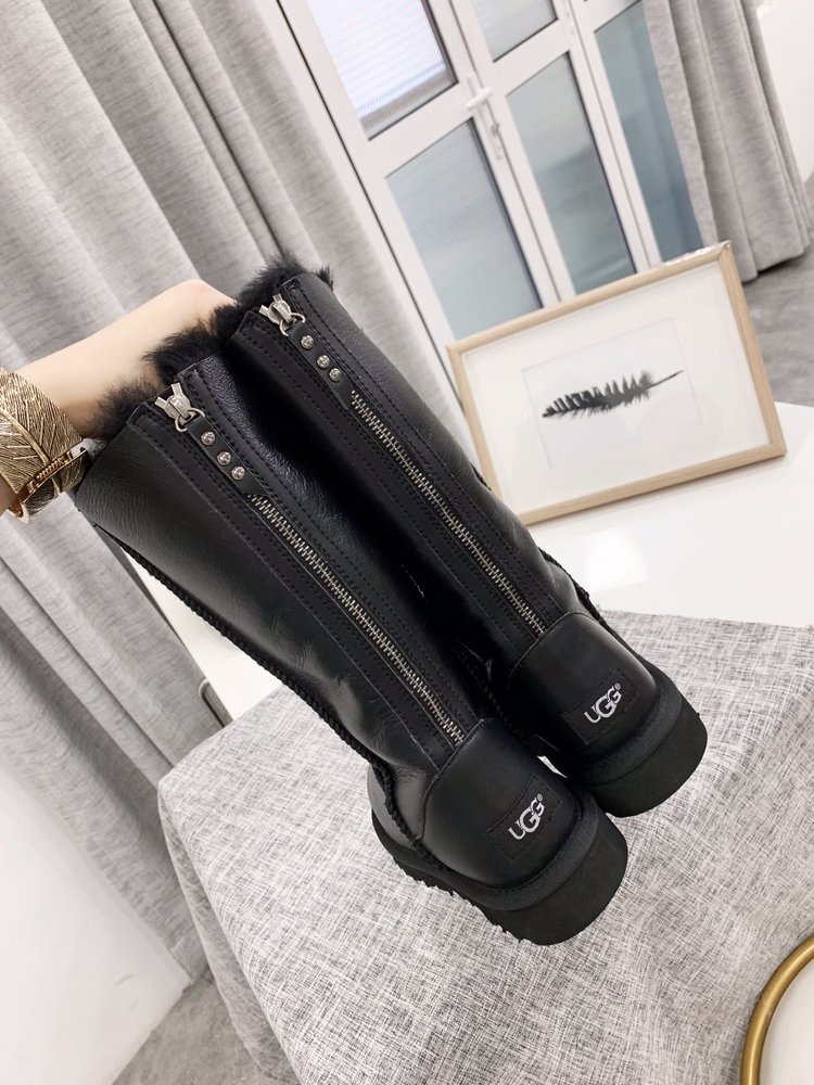 UGG 가죽 양털 부츠 001-286382