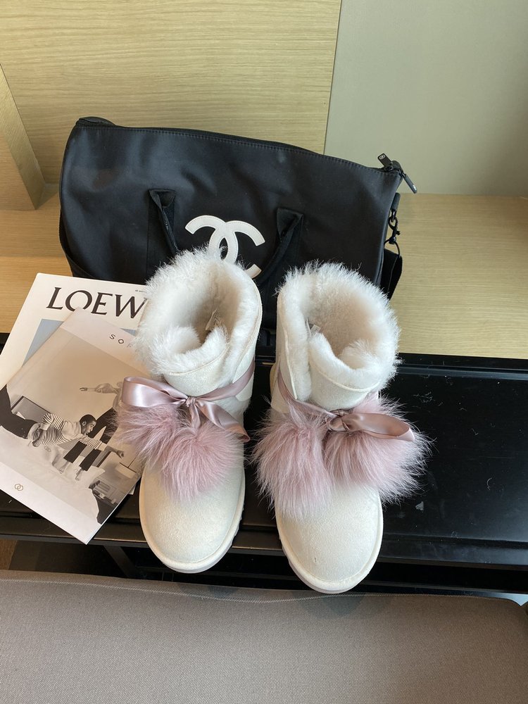 UGG 최고 버전 퍼 볼 부츠 001-286426