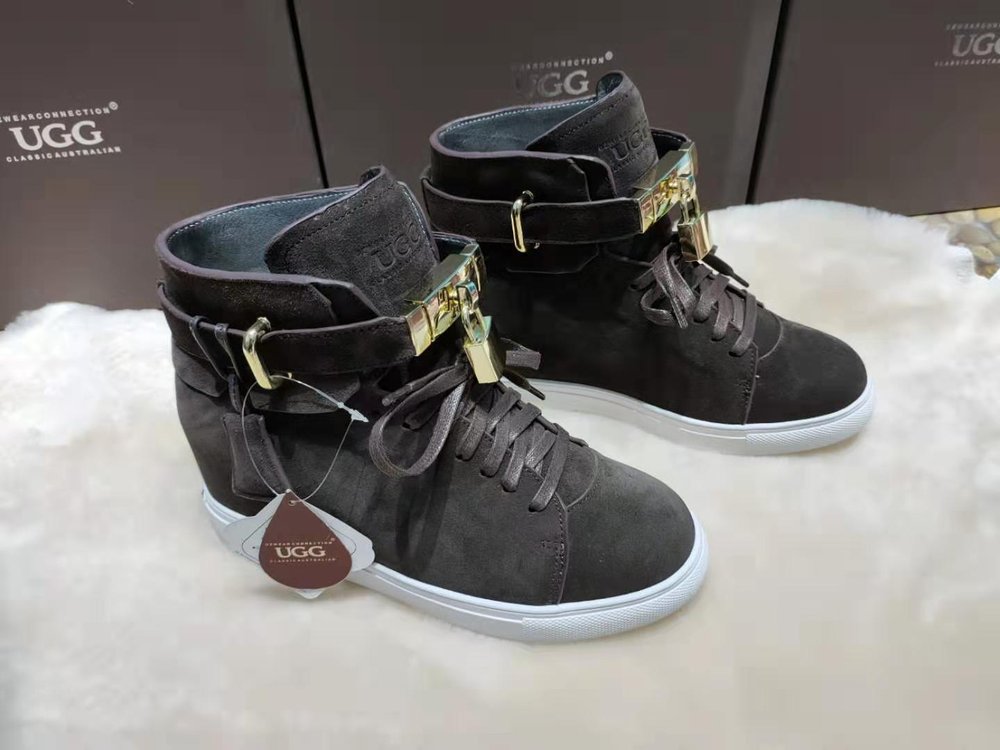 UGG 스웨이드 양털 내피 키높이 부츠 001-286474