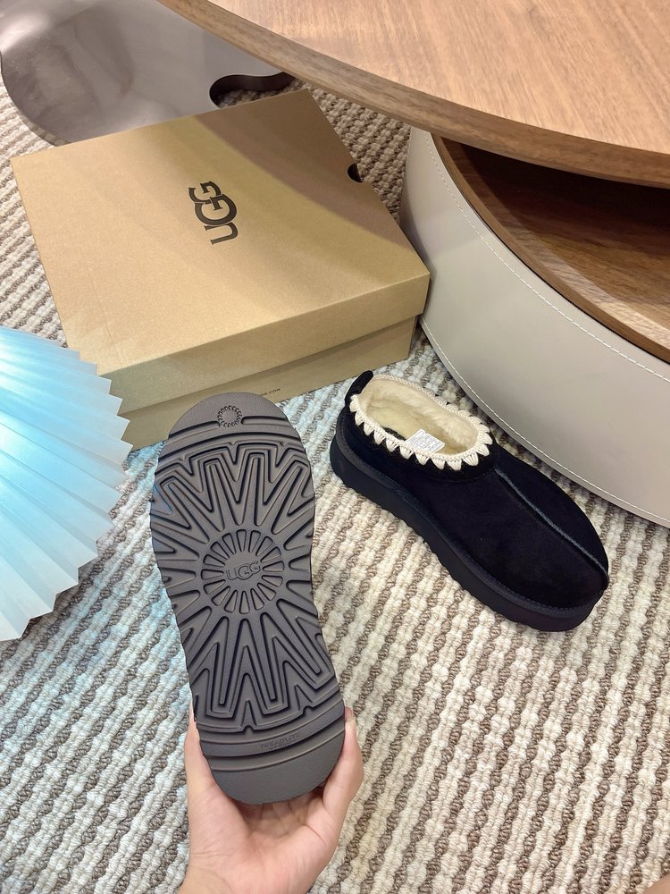 UGG Tazz 두꺼운 밑창 울 슬리퍼 001-286489