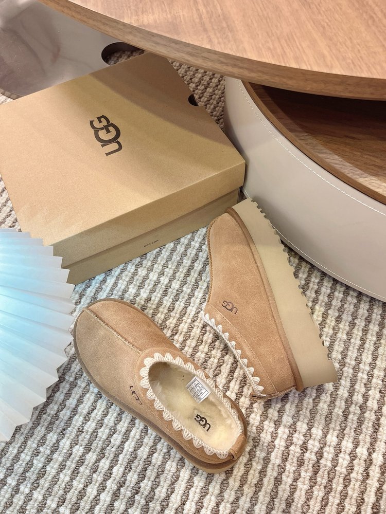 UGG Tazz 두꺼운 밑창 울 털 슬리퍼 001-286490