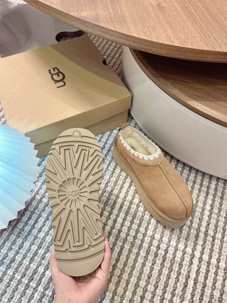 UGG Tazz 두꺼운 밑창 울 털 슬리퍼 001-286490