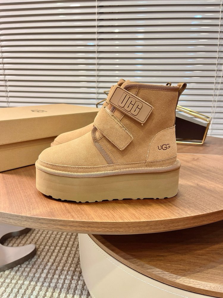 UGG 두꺼운 밑창 더블 벨크로 스노우부츠 001-286520