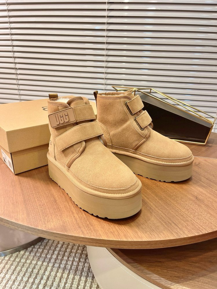 UGG 두꺼운 밑창 더블 벨크로 스노우부츠 001-286520