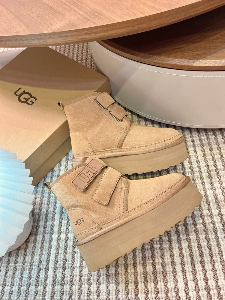 UGG 두꺼운 밑창 더블 벨크로 스노우부츠 001-286520