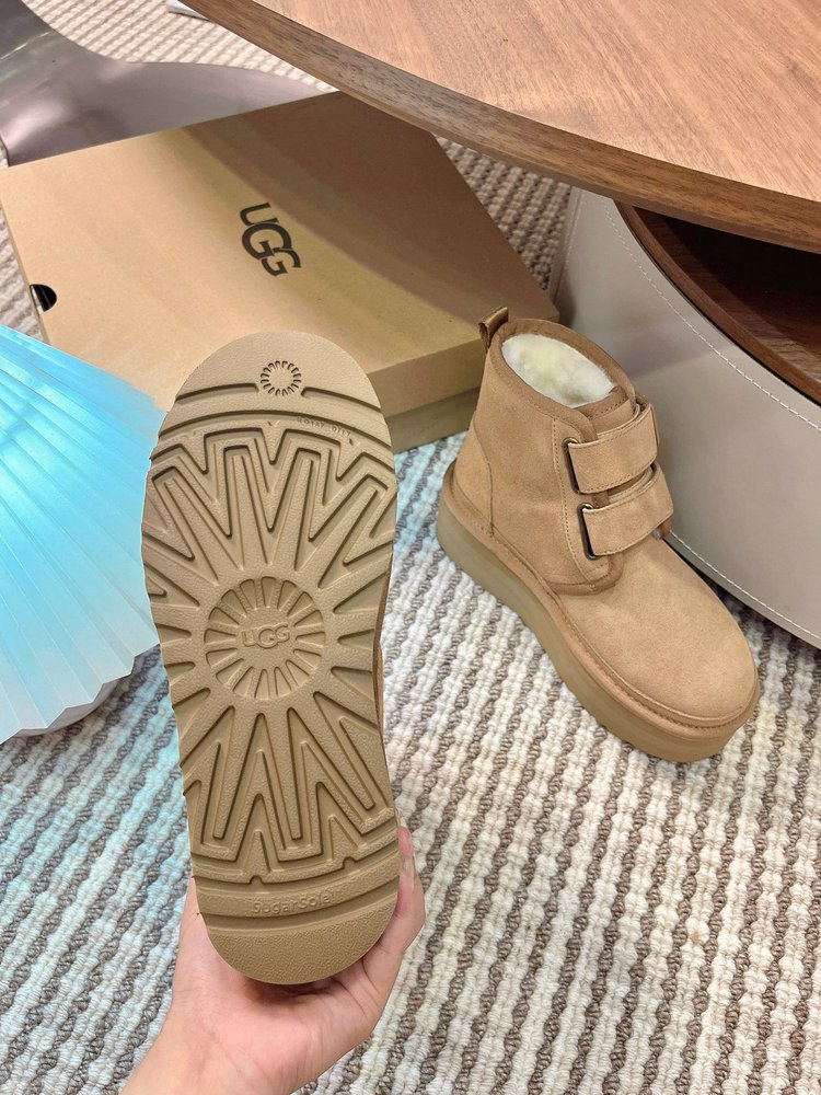 UGG 두꺼운 밑창 더블 벨크로 스노우부츠 001-286520