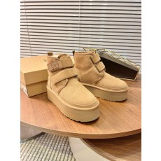 UGG 두꺼운 밑창 더블 벨크로 스노우부츠 001-286520