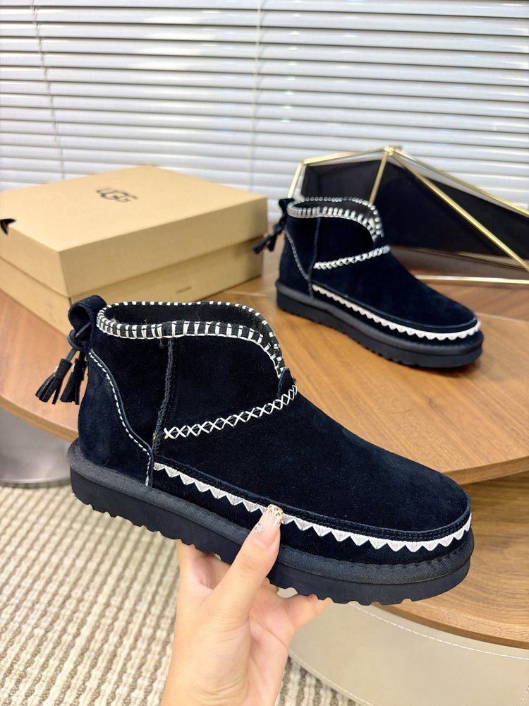 UGG 자수 민속풍 프린지 스노우부츠 001-286541