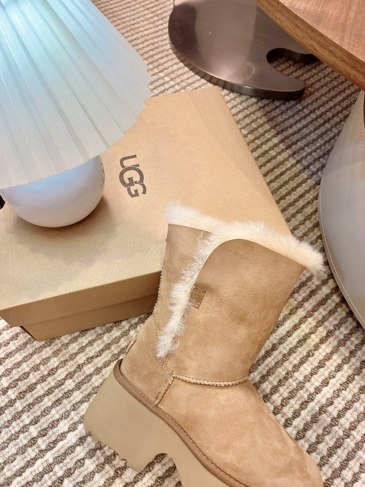 UGG 털 슬리퍼 힐 부츠 001-286548