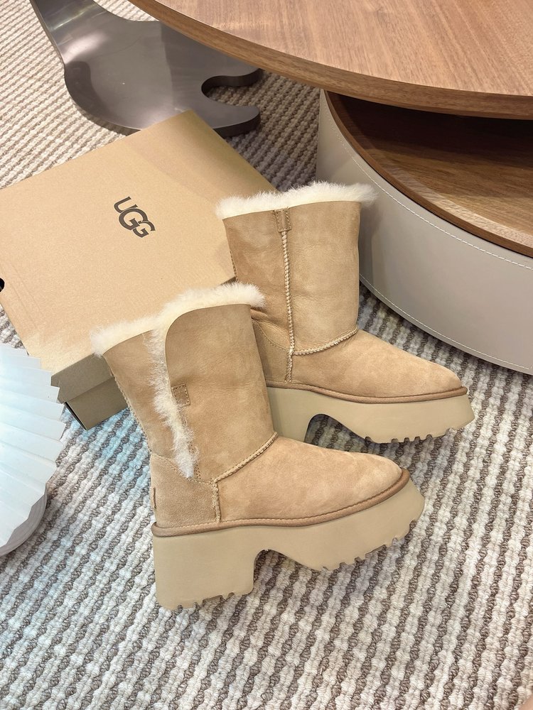 UGG 털 슬리퍼 힐 부츠 001-286548